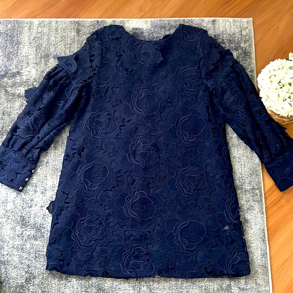 Zara Navy Lace Dress